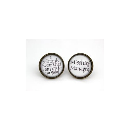 Harry Potter Mischief Managed Earrings