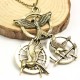 Hunger Games Mockingjay necklace with Triple Medallions