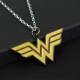 Justice League Wonder Woman Pendant Necklace (Bronze Metal)